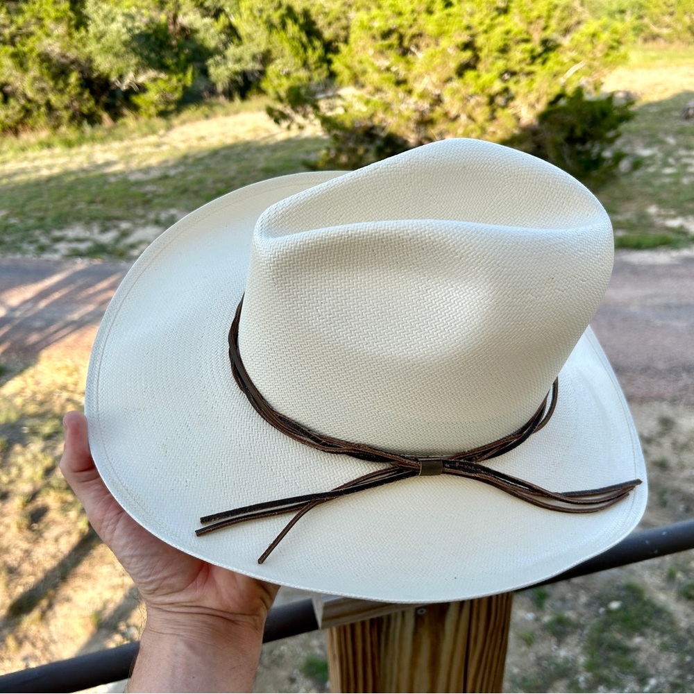Stetson GUS Straw Hat with Leather Band. Perfect for summer